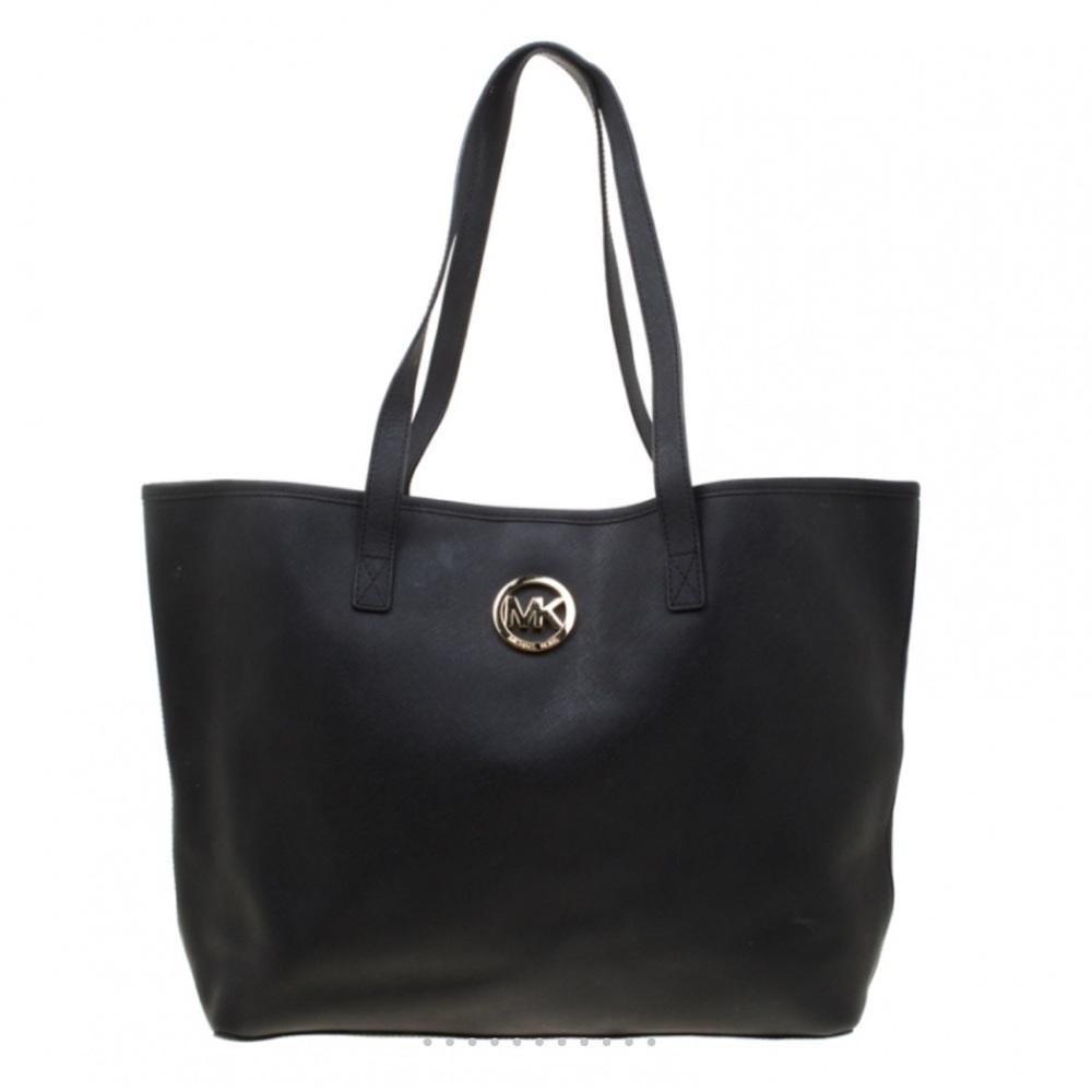 MICHAEL KORS LEIDA BLACK LARGE TOTE BAG